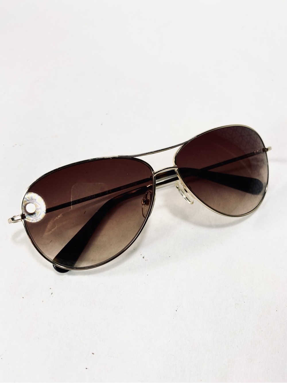 Tory Burch TY6006 101/84 60 11 135 2N Aviator Sunglasses Logo Print Lenses